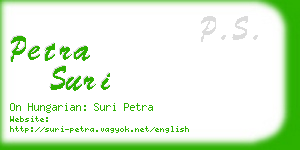 petra suri business card